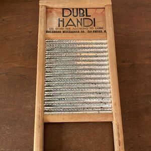 Dubl Handi Vintage Washboard wood and metal antique wash board